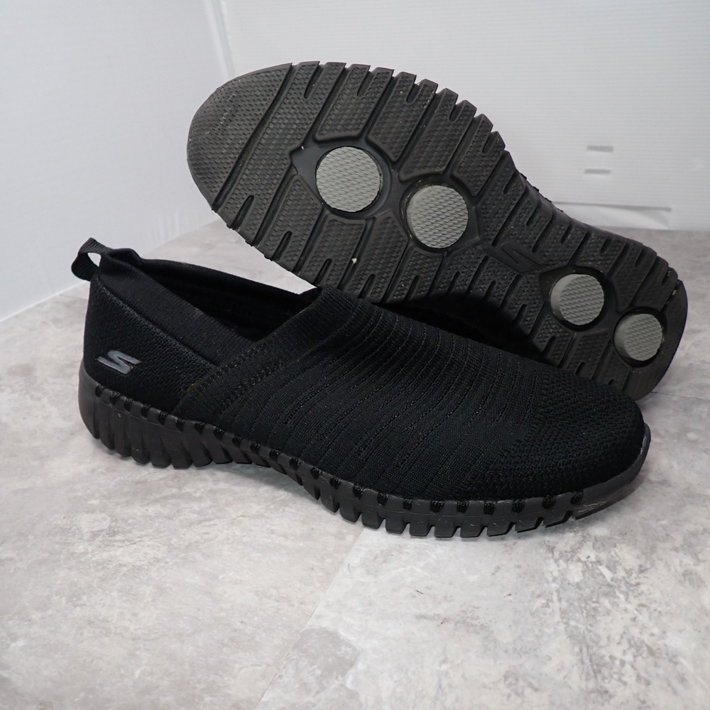 Skechers Smart Step Black Slip On Sneakers 124043 BBK Womens 7.5